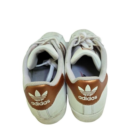 Adidas Superstar White Copper Metallic Sneakers 789002 Size 8 - Picture 5 of 10